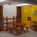 Ver imagem 3 de Conjunto Dobrável de Parede Para Churrasco 2m 2 Bancos Madeira Maciça Eucalipto:Cerejeira