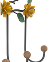 Ver mais imagens de Lindo Cabide Decorativo com Flores de Ferro Ideal para Ambiente Rustico Libertas Rosas Artesanato Ro