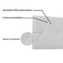 Ver imagem 3 de Cabeceira Painel Aquilla Para Cama Box King 195 cm Corino Branco - D’Rossi