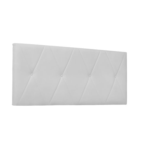 Cabeceira Painel Aquilla Para Cama Box King 195 cm Corino Branco - D’Rossi