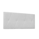 Ver imagem 1 de Cabeceira Painel Aquilla Para Cama Box King 195 cm Corino Branco - D’Rossi
