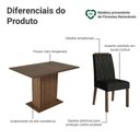 Ver imagem 4 de Conjunto Sala de Jantar Tampo de Vidro 4 Cadeiras Rustic/Oxford Pitanga Madesa