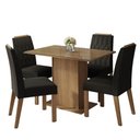 Ver imagem 2 de Conjunto Sala de Jantar Tampo de Vidro 4 Cadeiras Rustic/Oxford Pitanga Madesa