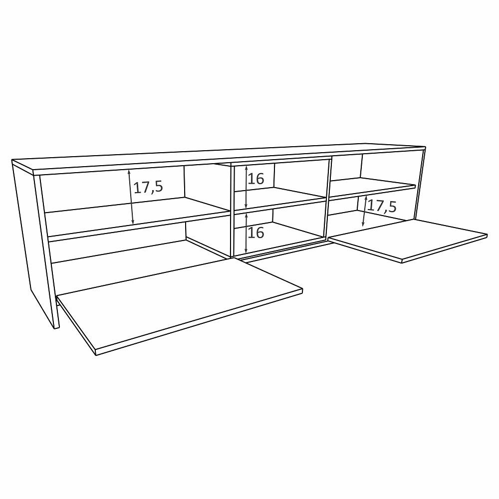 Rack Lyon Estilare - Branco/carvalho - 5