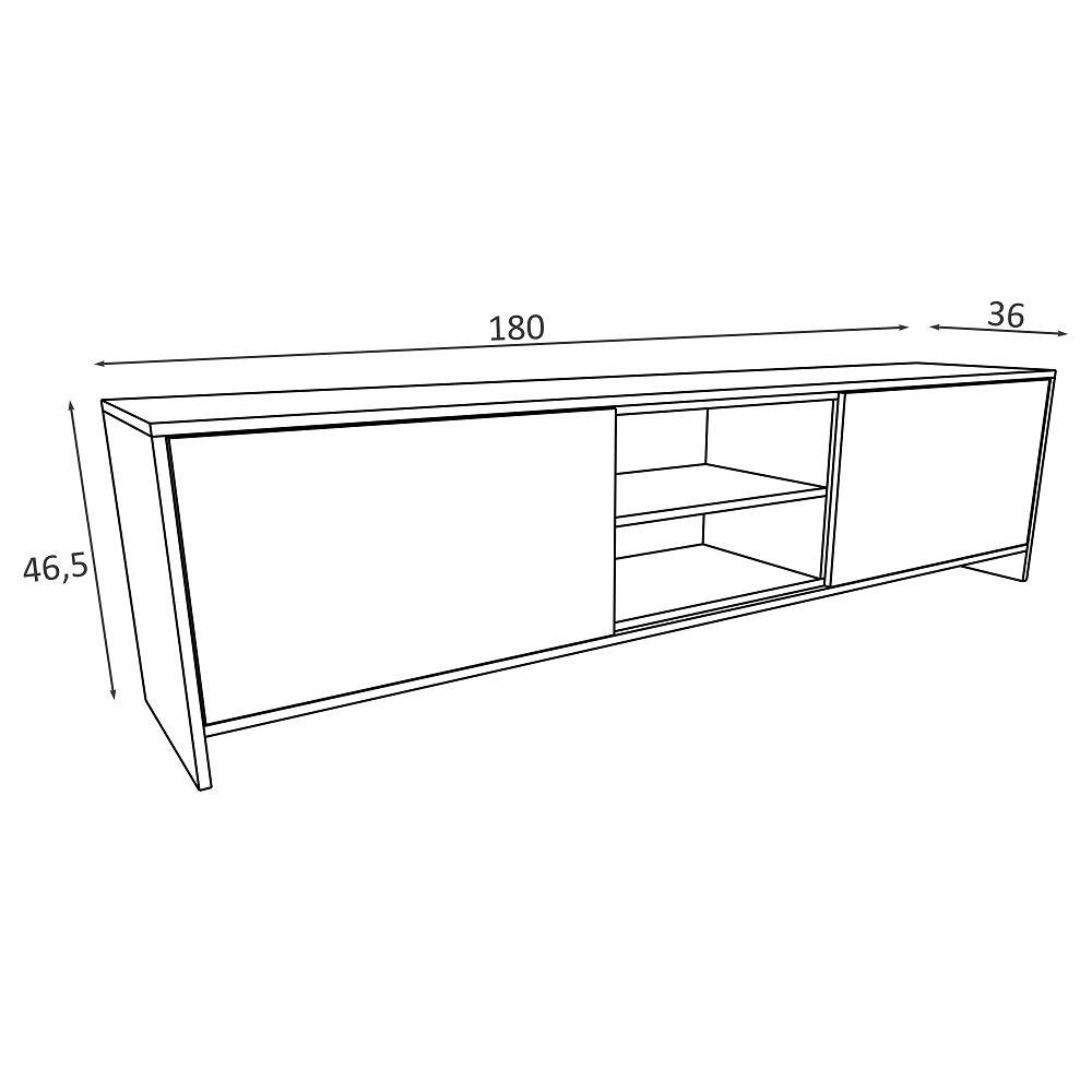 Rack Lyon Estilare - Branco/carvalho - 4