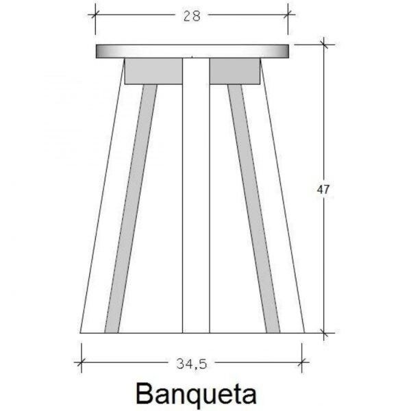 Conjunto 2 Banquetas MS Colors MaderSilva - 3