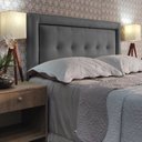 Ver imagem 1 de Cabeceira Queen 160 Cama Box Diamond Veneza 05 Cinza Suede com Pés Rbl
