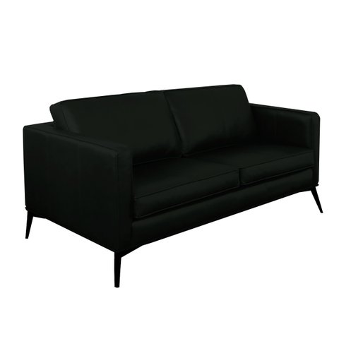 Sofá Decorativo Sala de Estar Europa 3 Lugares 220cm Couro Verde - Mozzelar