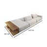 Sofá Ilha Modular Optimus 320 Cm Bouclê Off White com Mesa Auxiliar - 6