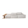 Sofá Ilha Modular Optimus 320 Cm Bouclê Off White com Mesa Auxiliar - 3