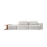 Sofá Ilha Modular Optimus 320 Cm Bouclê Off White com Mesa Auxiliar - 2