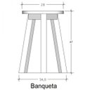 Ver imagem 3 de Conjunto 4 Banquetas Madeira Maciça MS Colors 