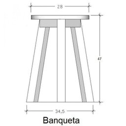 Conjunto 4 Banquetas Madeira Maciça MS Colors  - 3