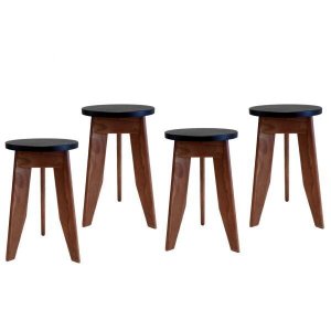 Conjunto 4 Banquetas Madeira Maciça MS Colors 