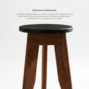 Ver imagem 6 de Conjunto 4 Banqueta Baixa em Madeira Maciça Imbuia e Preto 47cm MaderSilva