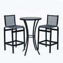 Ver imagem 1 de Mesa Bistro com 2 Banquetas para Área Externa Jardim Piscina - Preto