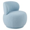 Ver imagem 1 de Poltrona Decorativa Aimê Premium Bouclé Azul Claro Sala Dekorien