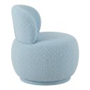 Ver imagem 5 de Poltrona Decorativa Aimê Premium Bouclé Azul Claro Sala Dekorien