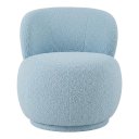 Ver imagem 4 de Poltrona Decorativa Aimê Premium Bouclé Azul Claro Sala Dekorien
