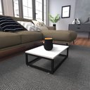 Ver imagem 1 de Mesa de Centro Sala Industrial Branca Quadrada Retangular Mesinha de Centro Sala Madeira