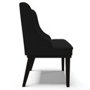 Ver imagem 2 de Kit 3 Cadeiras Decorativas Sala de Jantar Base Fixa de Madeira Firenze Linho Preto G19 - Gran Belo