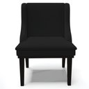 Ver imagem 4 de Kit 3 Cadeiras Decorativas Sala de Jantar Base Fixa de Madeira Firenze Linho Preto G19 - Gran Belo