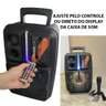 Caixa de Som Bluetooth Amplificadora Radio Fm 2000w Microfone Musica Karaoke Festa Alça Portatil Con - 8