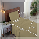 Ver imagem 3 de Kit Jogo de Cama Lençol Solteiro 300 Fios Algodão com Virol 3 Peças:avela