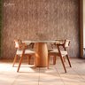 Kit 4 Cadeiras Sala de Jantar com Telinha em Rattan - Yasmin - Linho Bege - 9