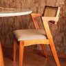 Kit 4 Cadeiras Sala de Jantar com Telinha em Rattan - Yasmin - Linho Bege - 6