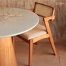 Kit 4 Cadeiras Sala de Jantar com Telinha em Rattan - Yasmin - Linho Bege - 4