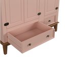 Ver imagem 3 de Guarda Roupa Solteiro Madeira Maciça Rústico 3 Portas 2 Gavetas Rosa - Apaixone & Decore