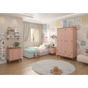 Ver imagem 5 de Guarda Roupa Solteiro Madeira Maciça Rústico 3 Portas 2 Gavetas Rosa - Apaixone & Decore