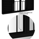 Ver imagem 4 de Janela Veneziana de Alumínio com Grade 4 Folhas Móveis e 2 Fixas 100x200cm Lucasa Ideale Preto