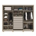 Ver imagem 7 de Roupeiro Dubai Majestic 2.7 com 6 Portas 6 Gavetas e Espelho com 8 Pés Vila Rica