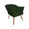 Poltrona Decorativa Emily Suede Verde Pés Madeira Mz Decor - 1