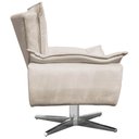 Ver imagem 7 de Poltrona Decorativa Base Giratória Cromada Charger Suede Bege - Gran Belo