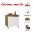 Ver imagem 3 de Balcão para Cooktop Ambiente Andréia Amêndoa Branco - Ajl