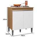 Ver imagem 2 de Balcão para Cooktop Ambiente Andréia Amêndoa Branco - Ajl