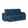 Sofá Veneza 2,40m Retrátil Reclinável Azul Usb e Porta Copos - King House - 8