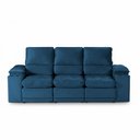 Ver imagem 4 de Sofá Veneza 2,40m Retrátil Reclinável Azul Usb e Porta Copos - King House