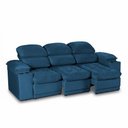 Ver imagem 2 de Sofá Veneza 2,40m Retrátil Reclinável Azul Usb e Porta Copos - King House