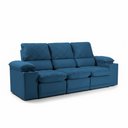 Ver imagem 3 de Sofá Veneza 2,40m Retrátil Reclinável Azul Usb e Porta Copos - King House