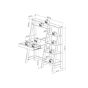 Ver imagem 5 de Escrivaninha com Estante Escada Urban 1 Gaveta 5 Prateleiras 120,5cm Appunto Branca E Castanho
