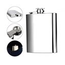 Ver imagem 1 de Cantil de Bolso Aço Inox Porta Bebida Resistente 240ml