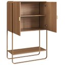 Ver imagem 5 de Balcão Aparador Bar 90cm com 2 Portas Mario Hanover/dourado A10 - Mpozenato
