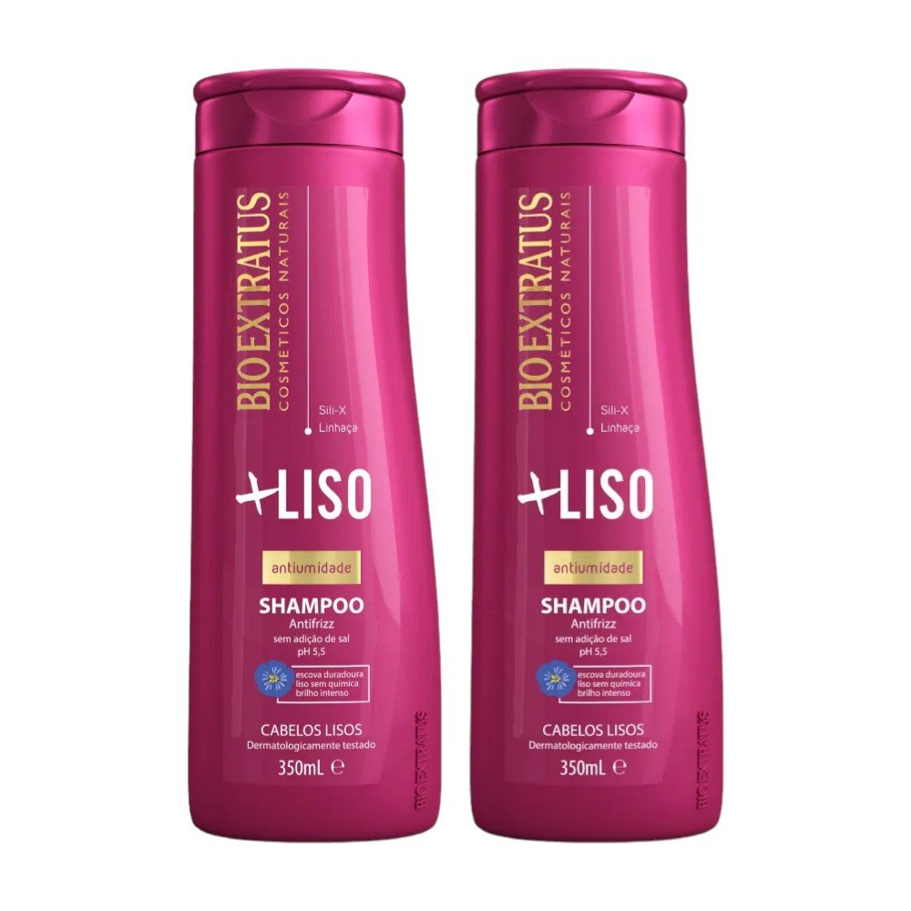 Kit 2 Shampoo Mais Liso 350ml Bioextratus 13796