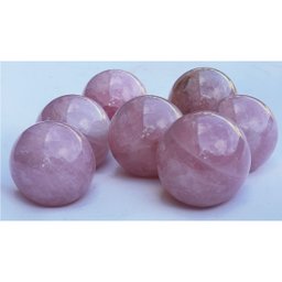 BOLA KIT COM 7 QUARTZO ROSA DE 4,1 A 4,9 CM PESO 983GR BOLAS DE 4,1 A 4,9 CM PESO 983GR - 3