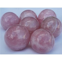 BOLA KIT COM 7 QUARTZO ROSA DE 4,1 A 4,9 CM PESO 983GR BOLAS DE 4,1 A 4,9 CM PESO 983GR - 2