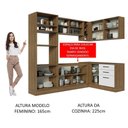 Ver mais imagens de Armário de Cozinha Completa de Canto 399cm Rustic Branco Agata Madesa 01